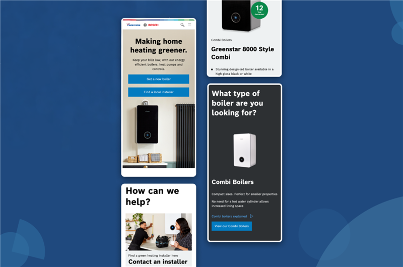 Worcester Bosch mobile webpage